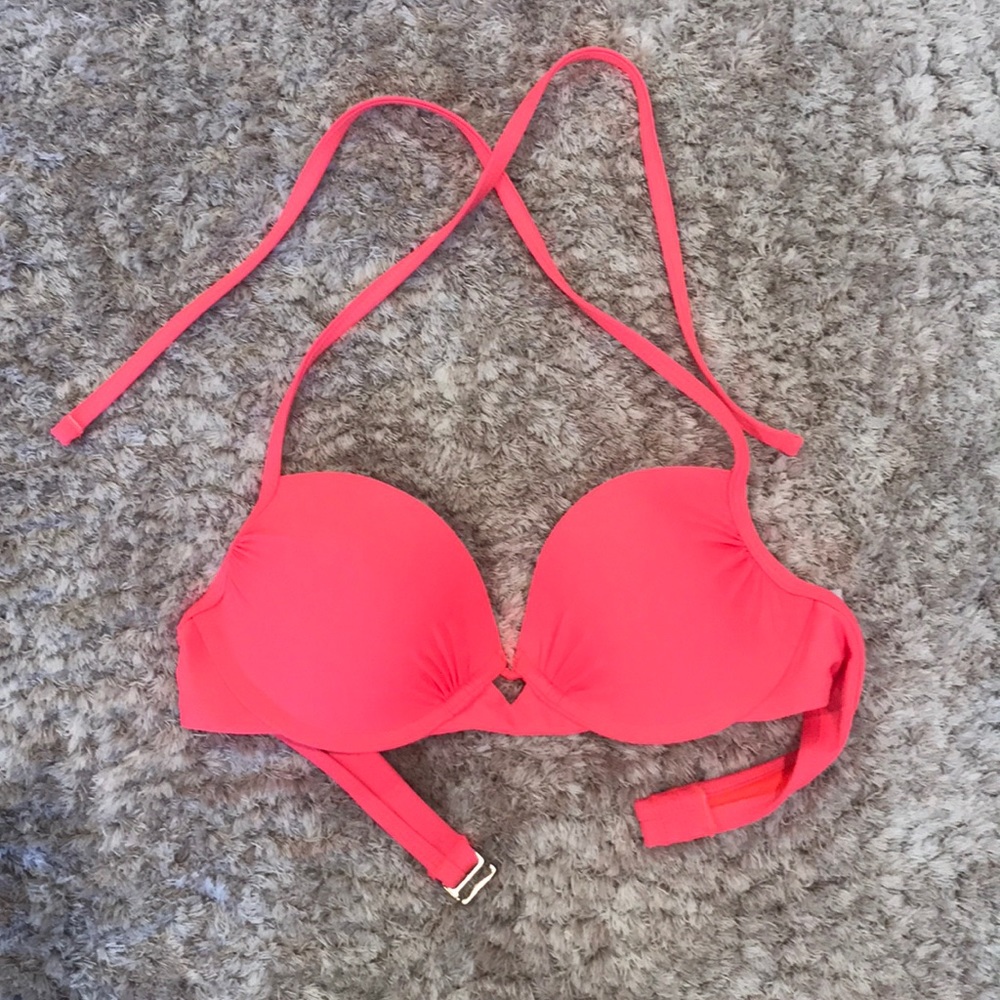 Bright Coral Bikini Top